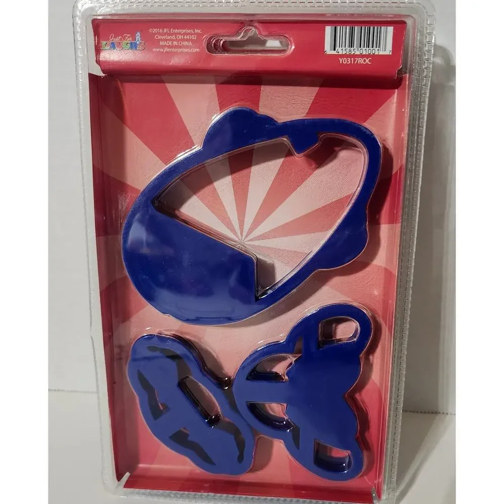 3D Cookie Cutters Lot of 3 Cat Dog Goldfish Bake Giant Cookie New Sealed